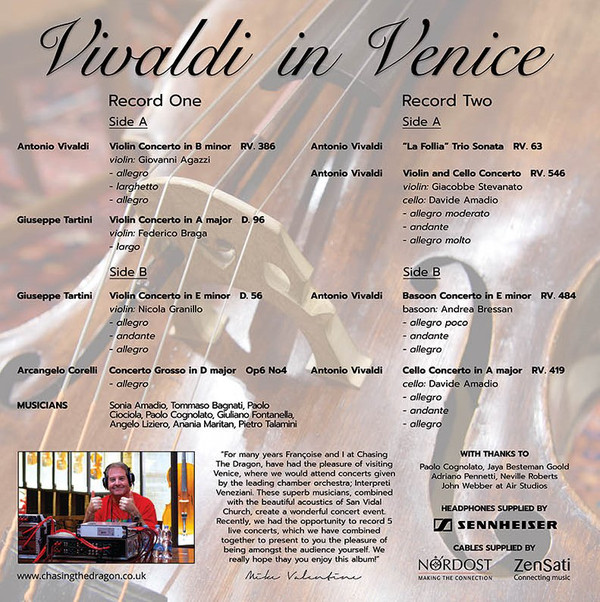 Interpreti Veneziani 비발디: 바이올린 협주곡, 첼로 협주곡 (Vivaldi: Violin Concerto RV386, Cello Concerto RV419) [2LP] 