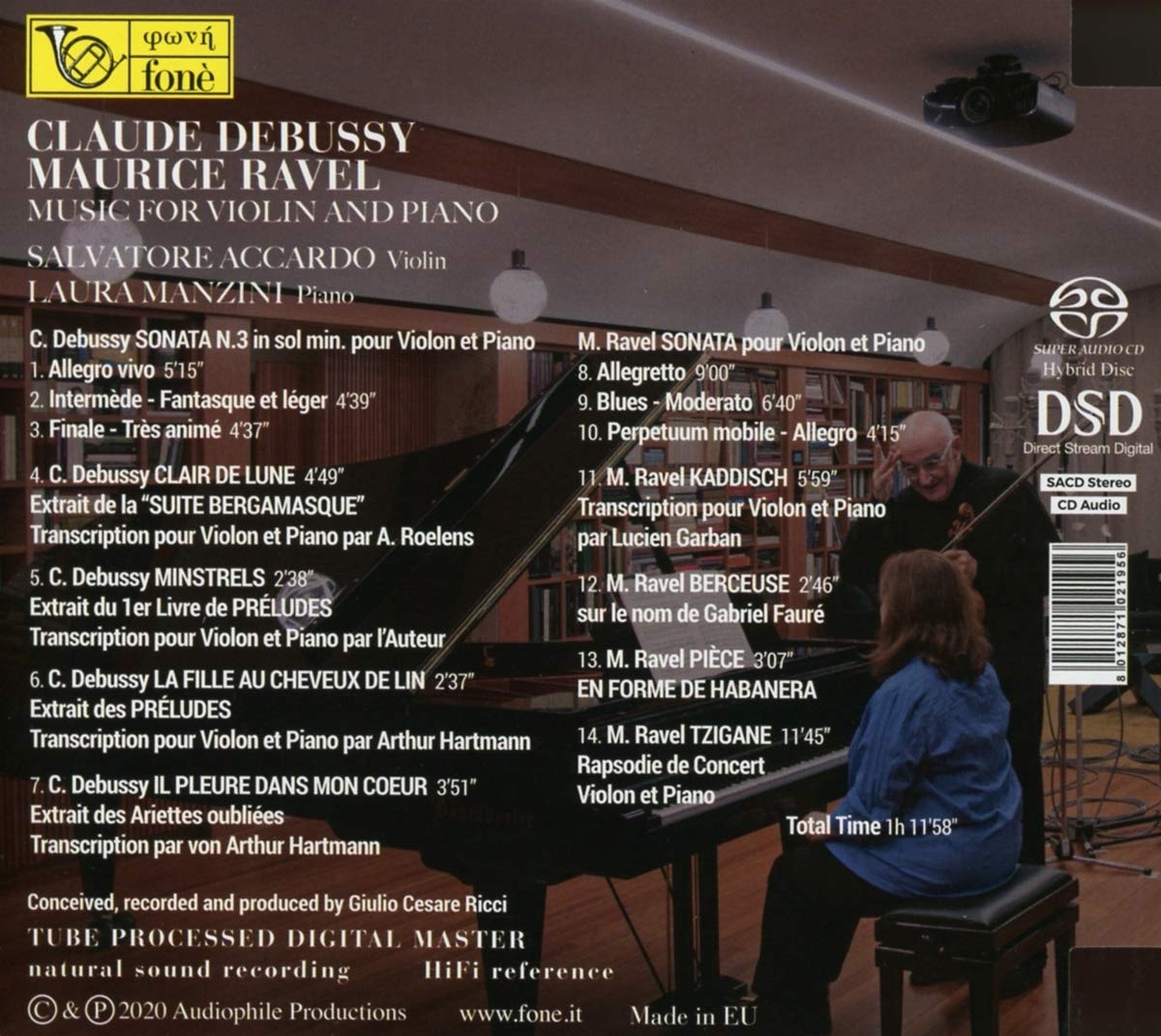 Salvatore Accardo 드뷔시 / 라벨: 바이올린과 피아노를 위한 음악 (Debussy / Ravel: Music for Violin and Piano) 