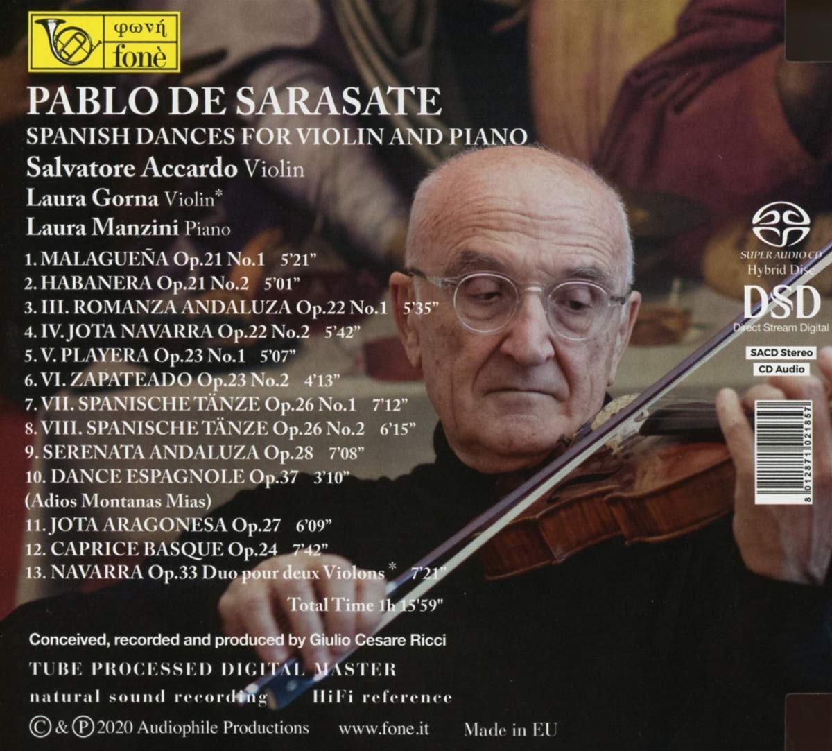 Salvatore Accardo 사라사테: 바이올린과 피아노를 위한 스페인 춤 모음곡 (Sarasate: Spanish Dances for Violin and Piano) 