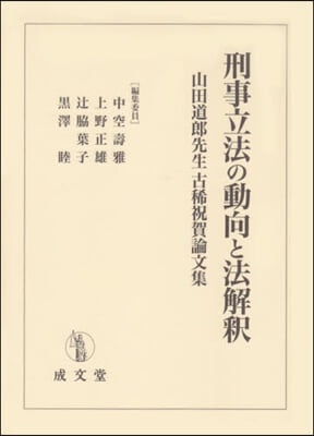 刑事立法の動向と法解釋