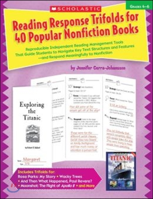 Reading Response Trifolds for 40 Popular Nonfiction Books, Grades 4-6