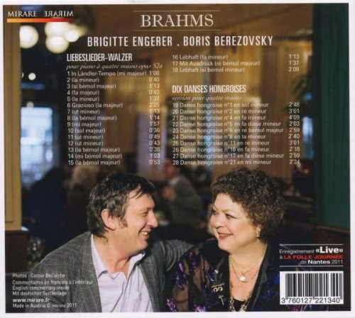Brigitte Engerer 브람스: 왈츠에 붙인 사랑의 노래, 10곡의 헝가리 무곡 (Brahms: Liebeslieder-Walzer Op.52, Dix Danses Hongroises) 