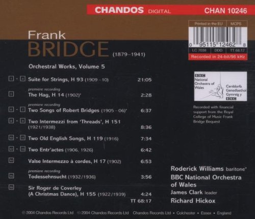 Richard Hickox 브릿지: 관현악 작품 5권 (Bridge : Orchestral Works Vol. 5) 