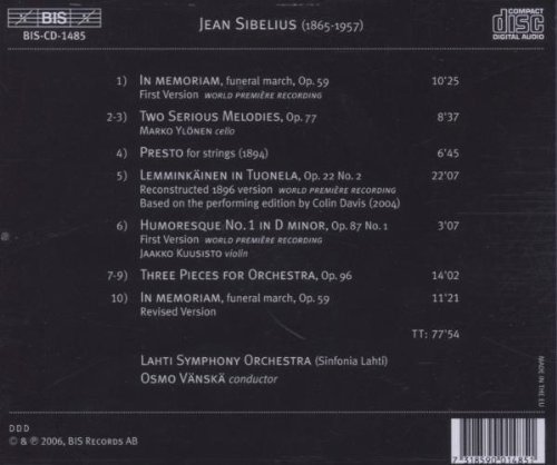 Osmo Vanska 시벨리우스: 장송 행진곡 (Sibelius: Funeral March Op.59) 
