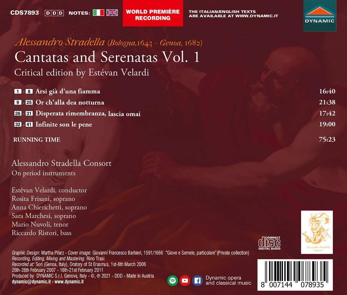 Alessandro Stradella Consort 스트라델라: 칸타타와 세레나타 1집 (Stradella: Cantatas and Serenatas Vol. 1)