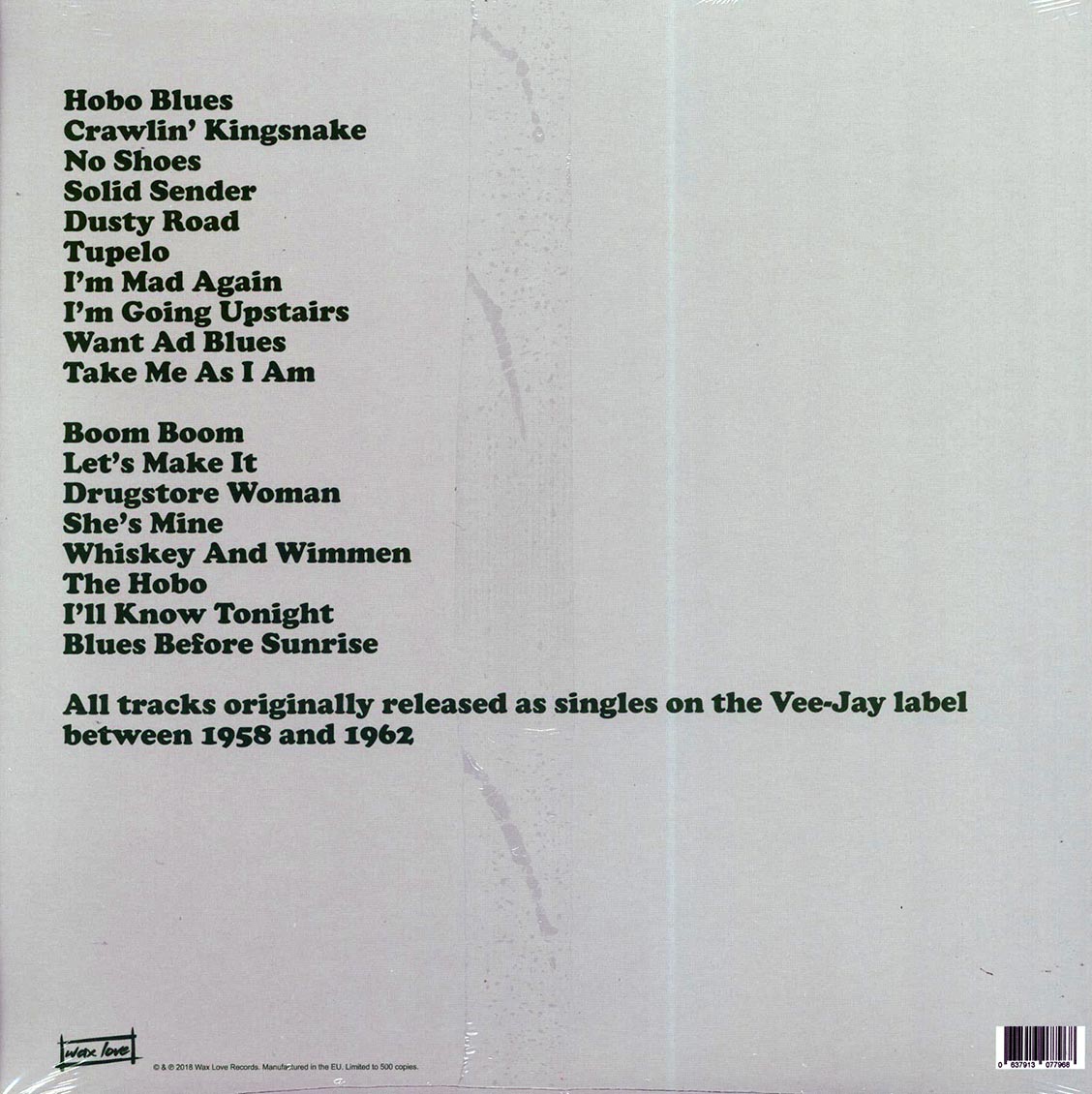 John Lee Hooker (존 리 후커) - Boom Boom : Vee-Jay Singles 1959-1962 [LP] 