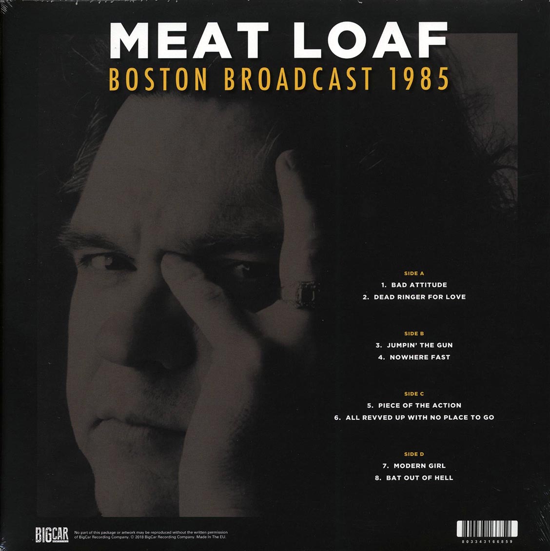 Meat Loaf (미트 로프) - Boston Broadcast 1985 [2LP] 