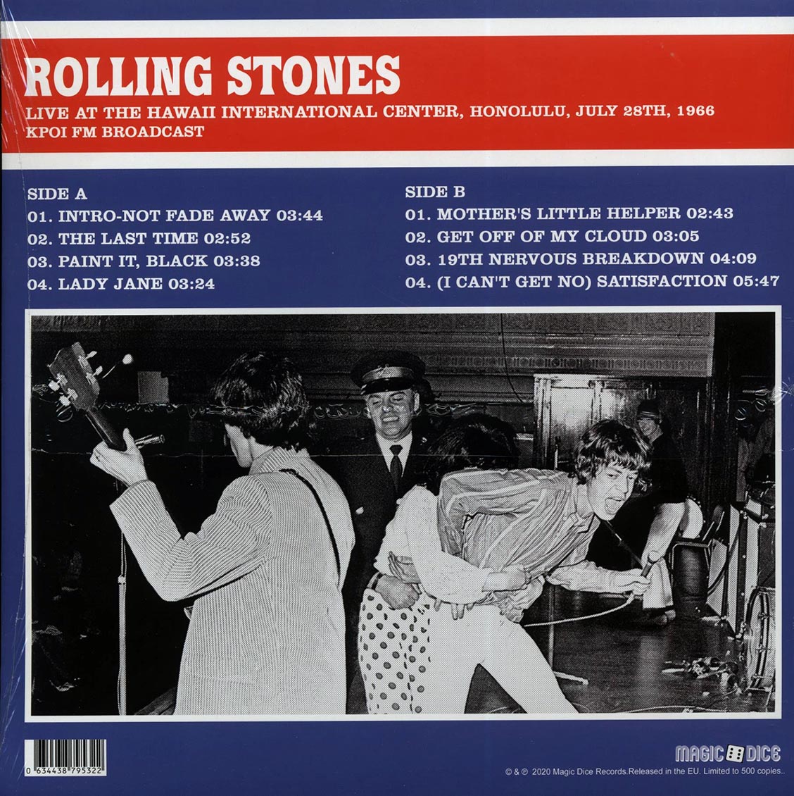 The Rolling Stones (롤링 스톤스) - Live At The Hawaii International Center, Honolulu, July 28 1966 : KPOI FM Broadcast [LP] 