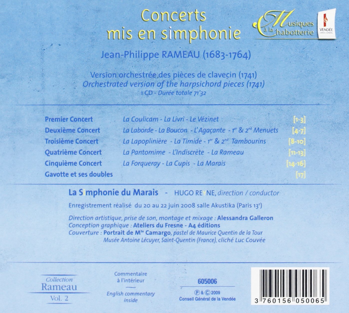 Hugo Reyne 라모: 클라브생 협주곡 (Rameau: Pieces de Clavecin en Concert) 