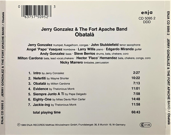 Jerry Gonzalez And The Fort Apache Band (제리 곤잘레즈 앤 더 포트 아파치 밴드) - Obatala