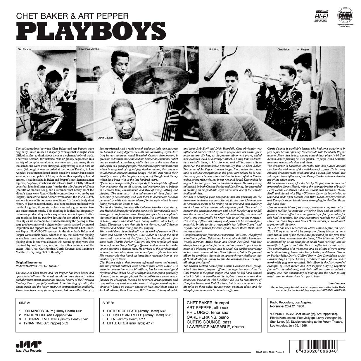 Chet Baker / Art Pepper (쳇 베이커 / 아트 페퍼) - Playboys [LP] 