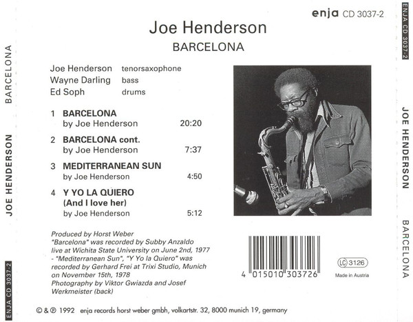 Joe Henderson (조 헨더슨) - Barcelona 