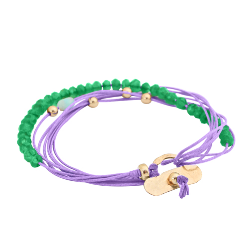 Green onyx wish braided