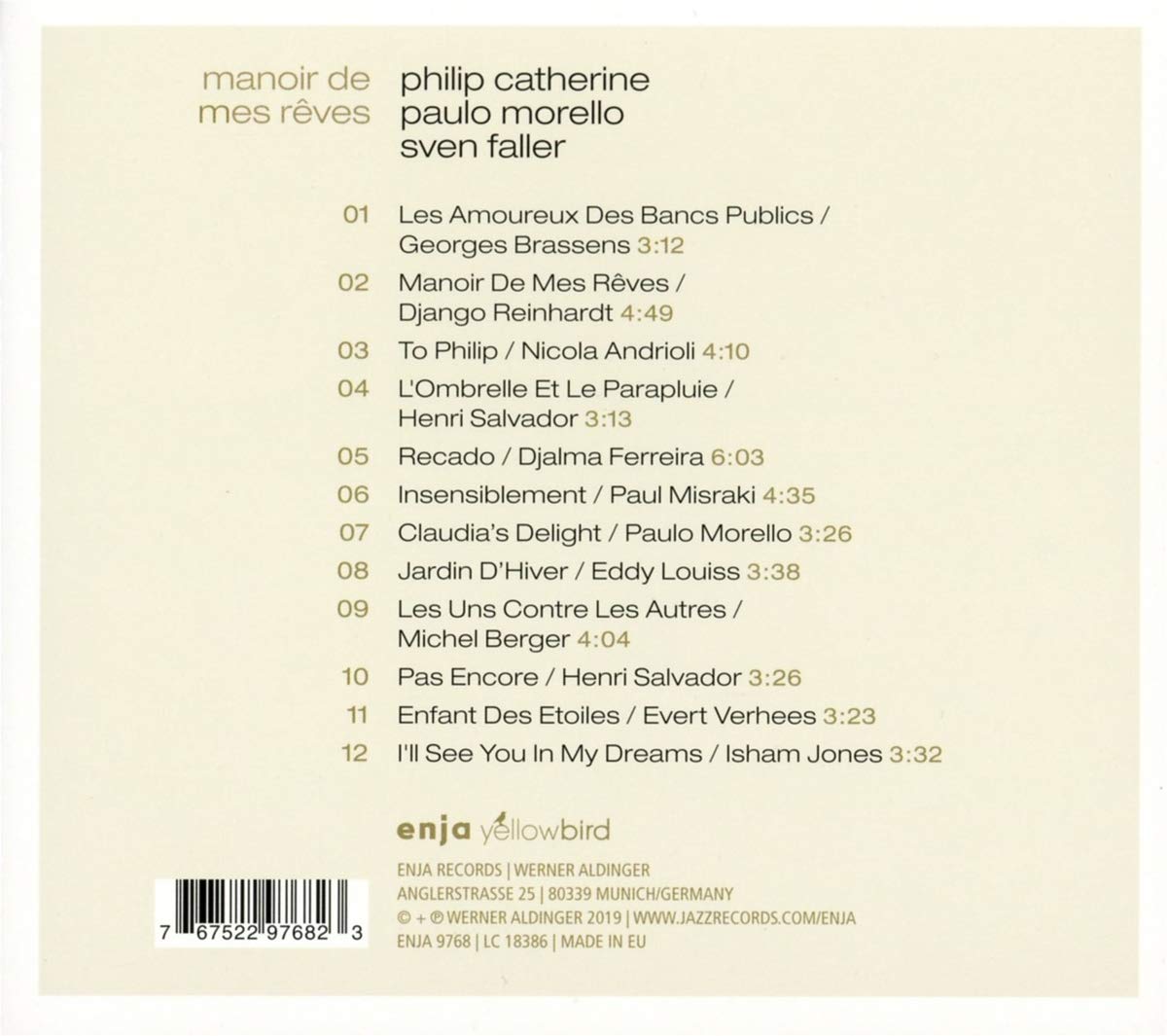 Philip Catherine / Paulo Morello / Sven Faller (필립 캐서린 / 파울로 모렐로 / 스벤 팔러) - Manoir de mes reves 