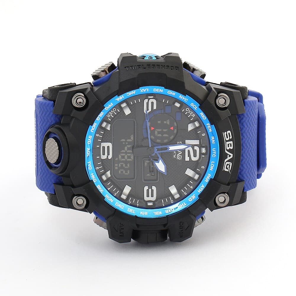 크랙 방수 전자 손목시계 S-800(블루) 스포츠시계