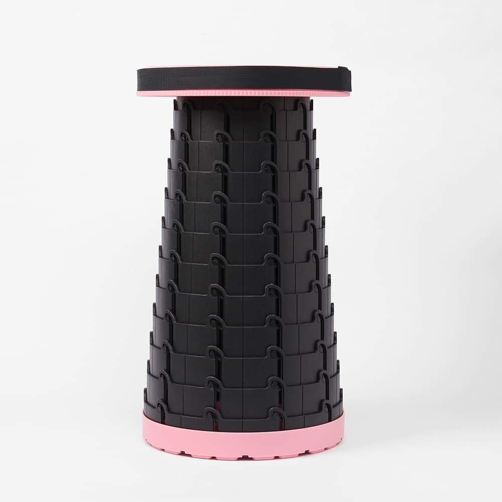아코디언 접이식 휴대용 의자(핑크) 접이식 보조의자