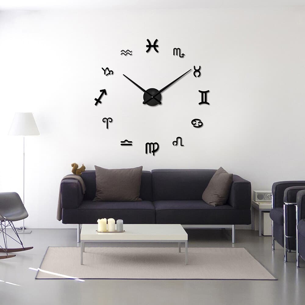 DIY 별자리 벽시계(블랙)/인테리어벽시계 무소음시계