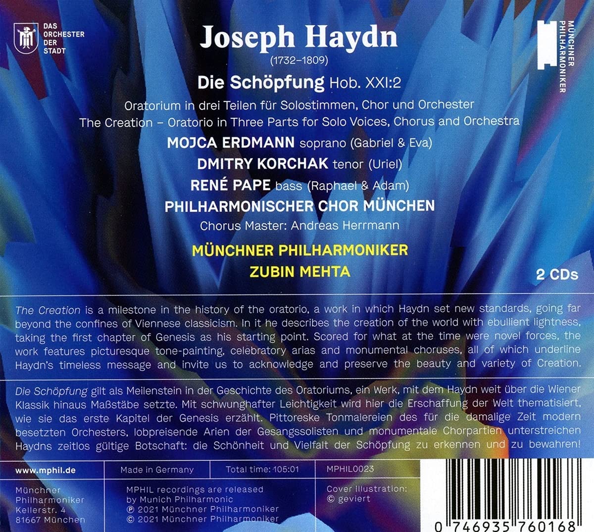 Zubin Mehta 하이든: 오라토리오 '천지창조' (Haydn: Die Schopfung) 