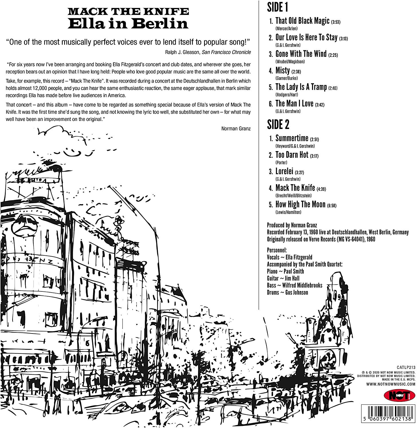 Ella Fitzgerald (엘라 피츠제럴드) - Mack the Knife : Ella in Berlin [LP] 