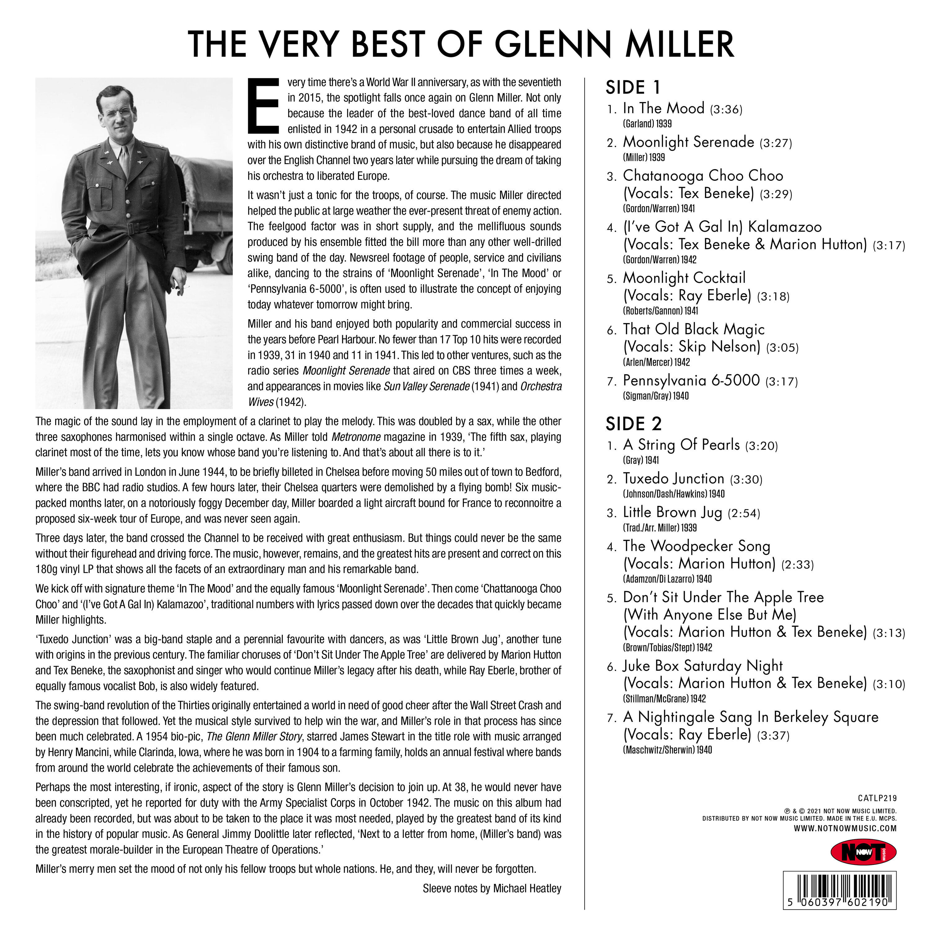 Glenn Miller (글렌 밀러) - The Very Best of Glenn Miller [LP] 