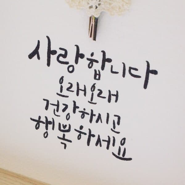 캘리그라피 꽃액자 부모님사랑합니다-1 드라이플라워 감사선물