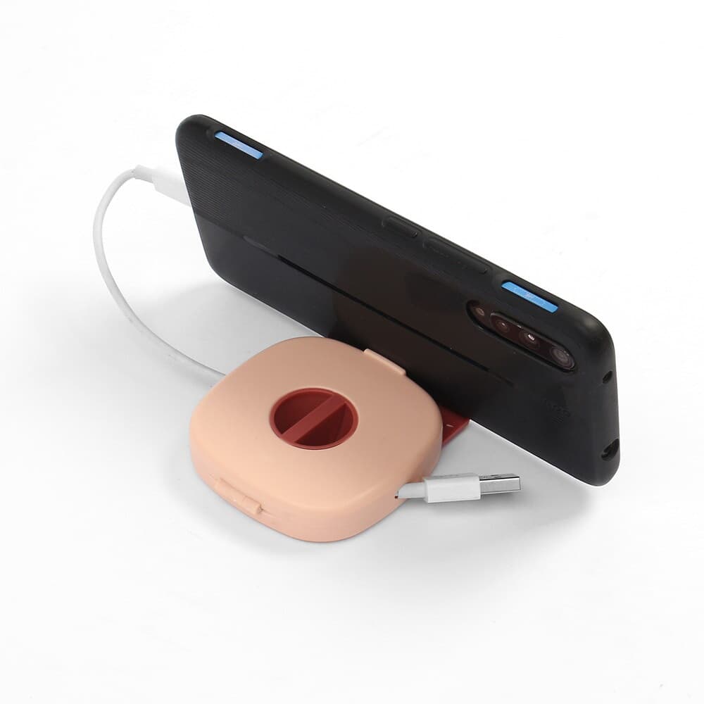 메이벨 선정리 케이스 휴드폰거치 USB 이어폰 줄감개