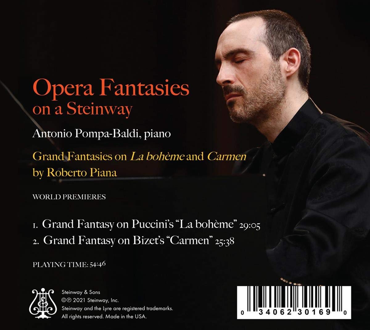 Antonio Pompa-Baldi 로베르토 피아나: 라 보엠 대환상곡, 카르멘 대환상곡 (Roberto Piana: Grand Fantasy on Puccini's 'La Boheme', Grand Fantasy on Bizet's 'Carmen') 