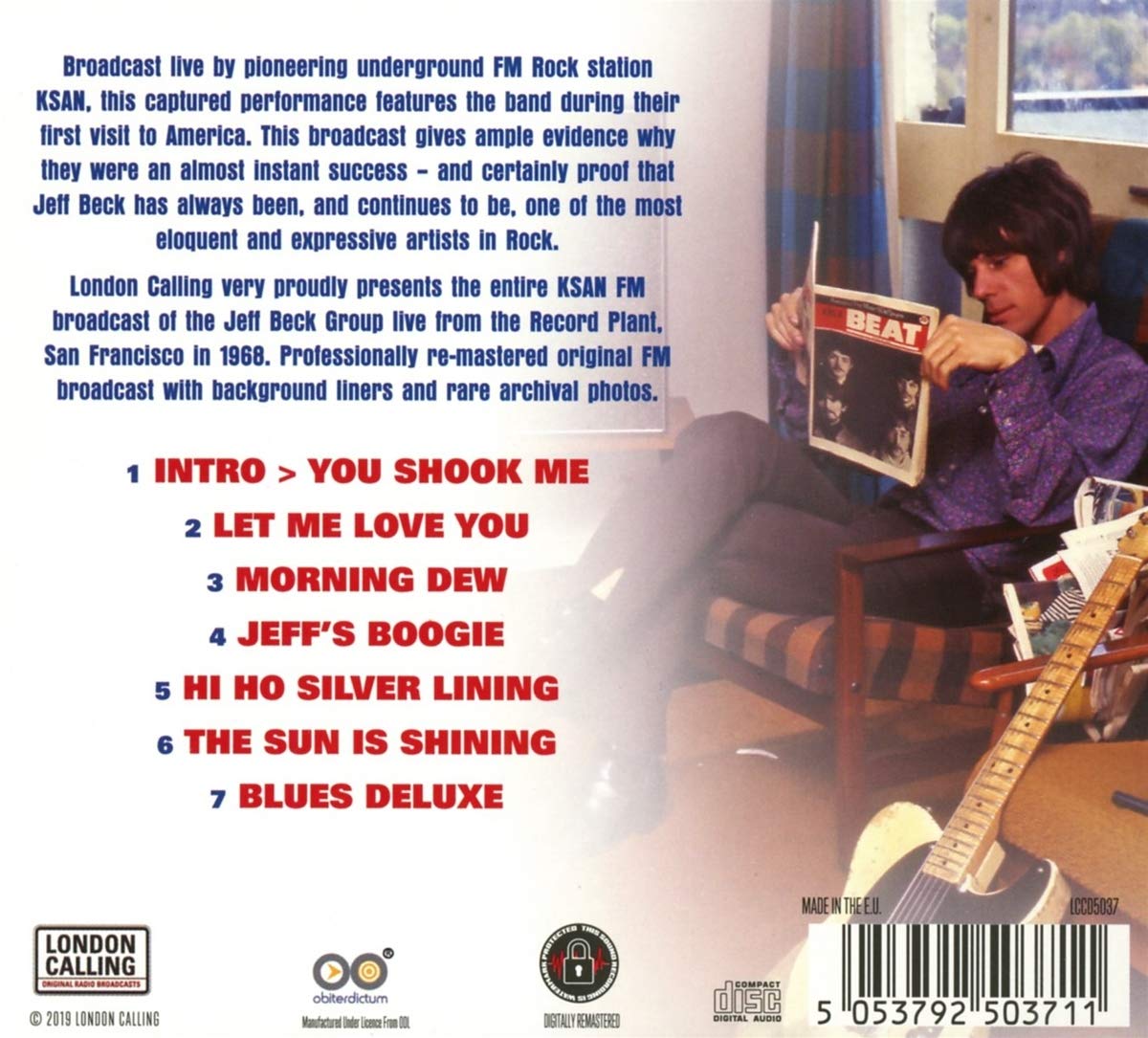 Jeff Beck (제프 벡) - Live At The Record Plant San Francisco 1968 