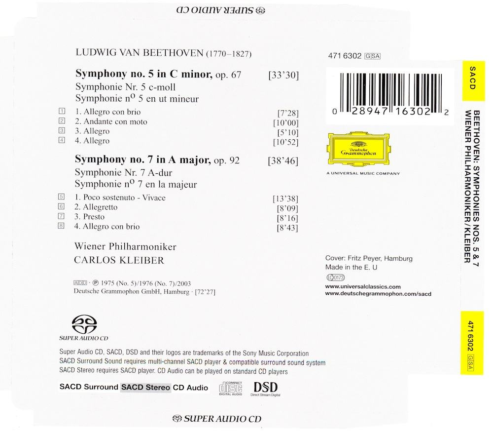 Carlos Kleiber 베토벤: 교향곡 5번 `운명`, 7번 - 카를로스 클라이버 (Beethoven: Symphonies Op.67, Op.92) 