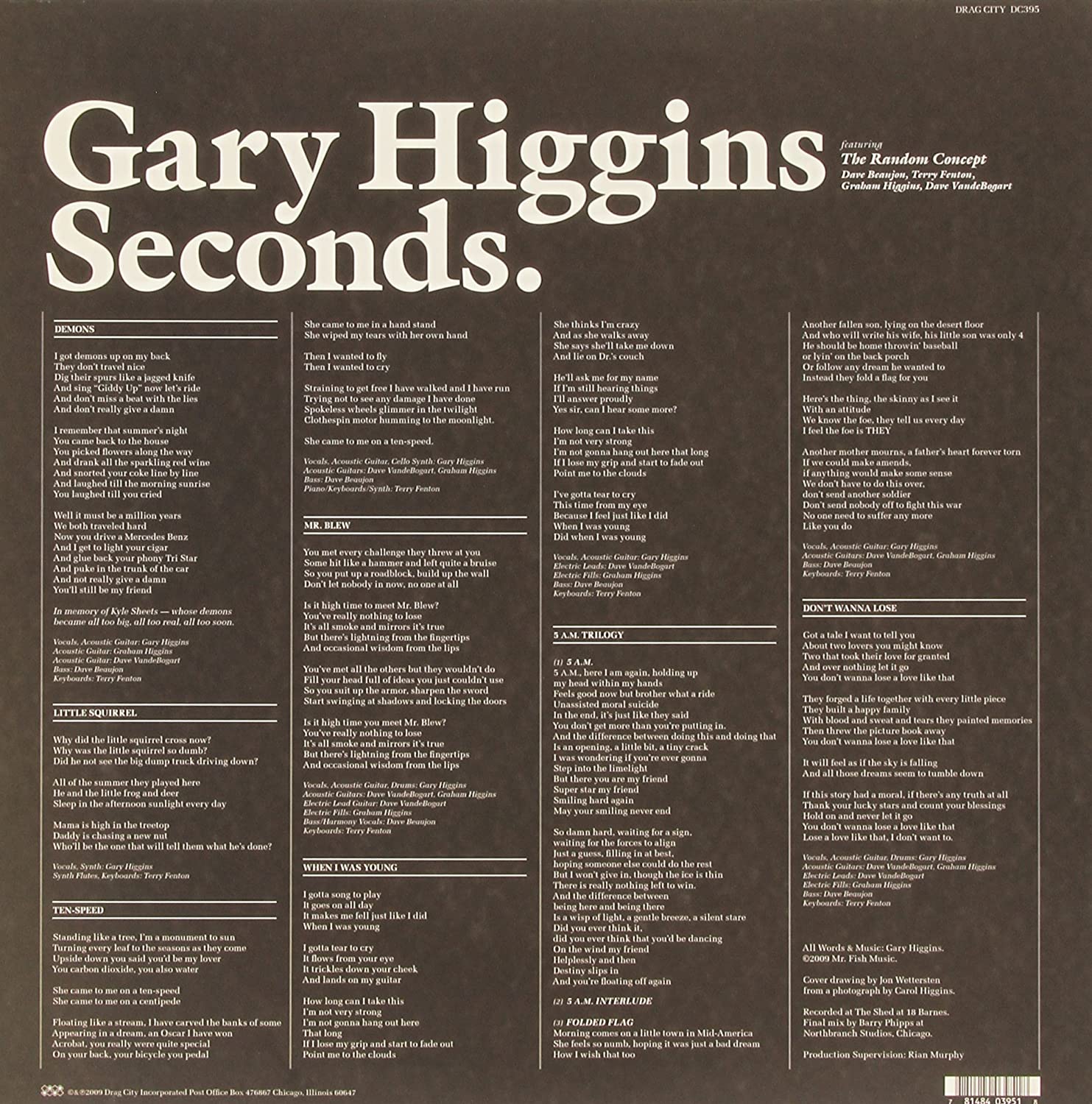 Gary Higgins (개리 히긴스) - Seconds [LP] 