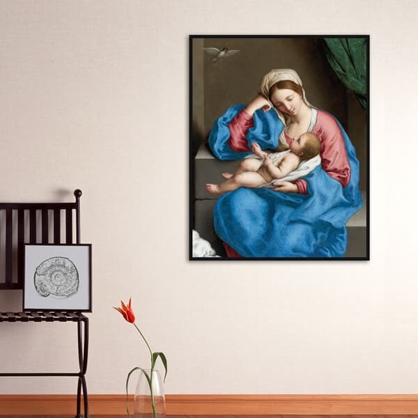 [더벨라] 사소페라토 - 성모 마리아와 끈으로 오색방울새를 잡고 있는 아기 예수 The Madonna with the Infant Christ Child