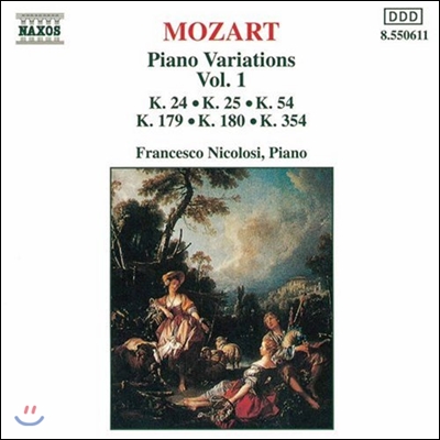 Francesco Nicolosi 모차르트 : 피아노 변주곡 1집 (Mozart: Piano Variations K.24, K.25, K.54, K.179,, K.180, K.354)