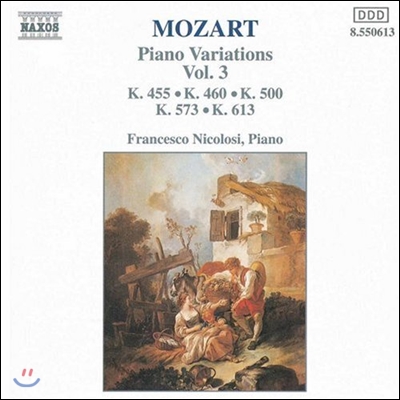 Francesco Nicolosi 모차르트 : 피아노 변주곡 3집 (Mozart: Piano Variations K.455, K.460, K.500, K.573,, K.613)