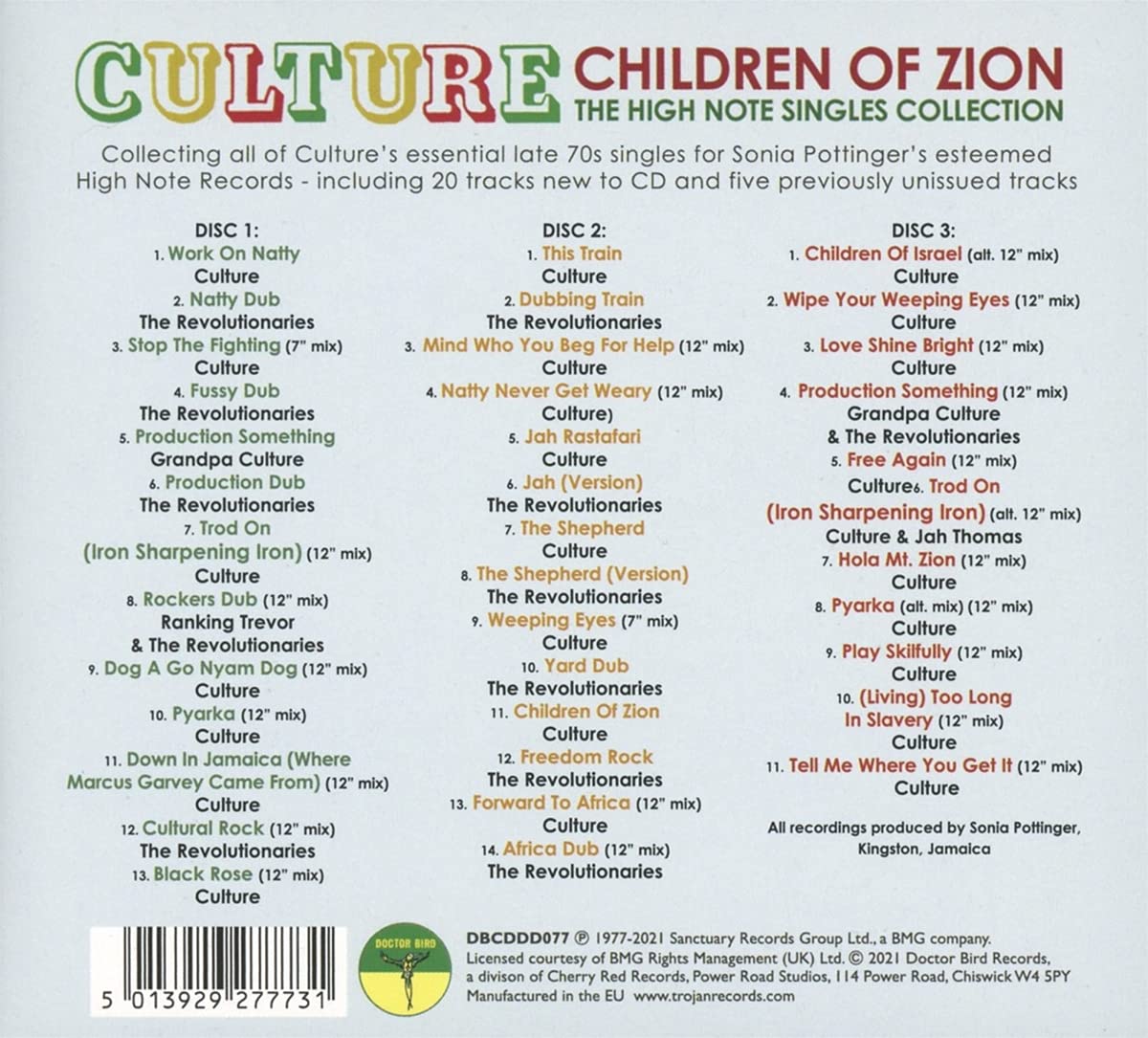 Culture (컬쳐) - Children Of Zion - The High Note Singles Collection 