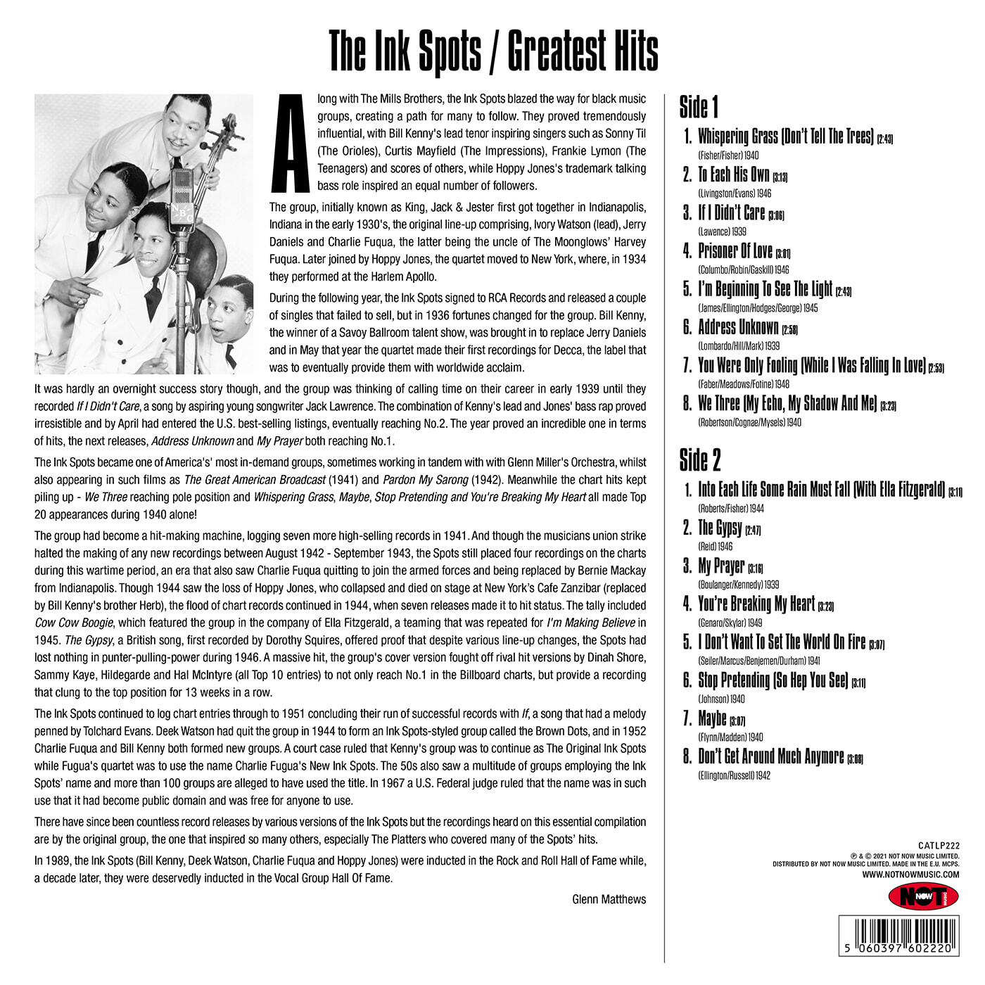 The Ink Spots (잉크 스팟스) - Greatest Hits [LP] 