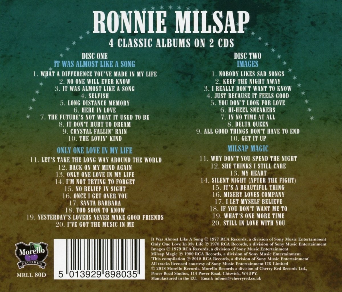 Ronnie Milsap (로니 밀삽) - It Was Almost Like A Song / Only One Love In My Life / Images / Milsap Magic 
