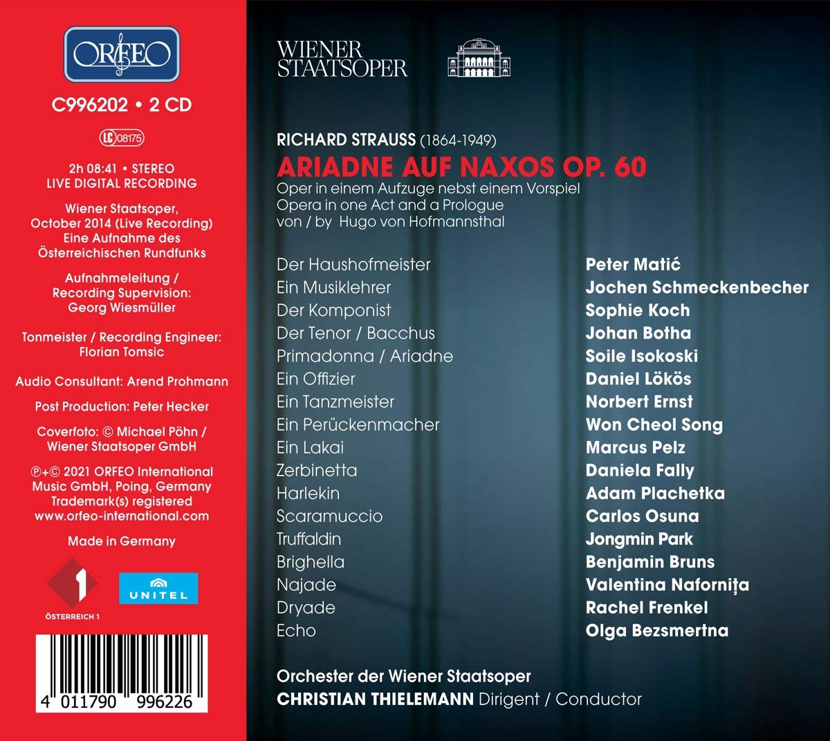 Christian Thielemann 슈트라우스: 오페라 '낙소스섬의 아리아드네' (Strauss: Ariadne Auf Naxos) 