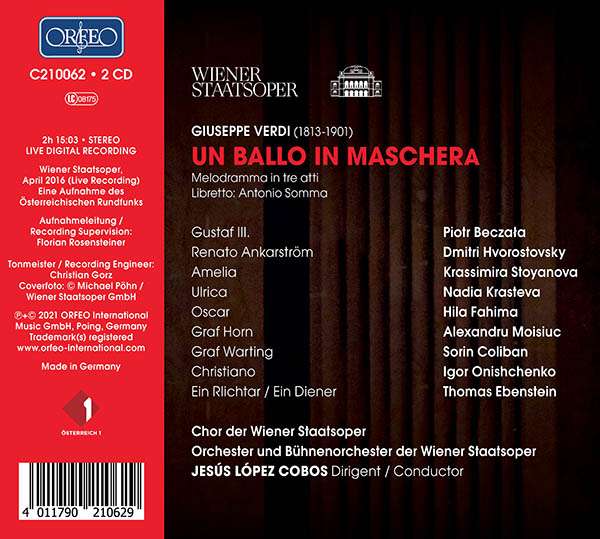 Dmitri Hvorostovsky 베르디: 오페라 '가면 무도회' (Verdi: Un Ballo in Maschera) 
