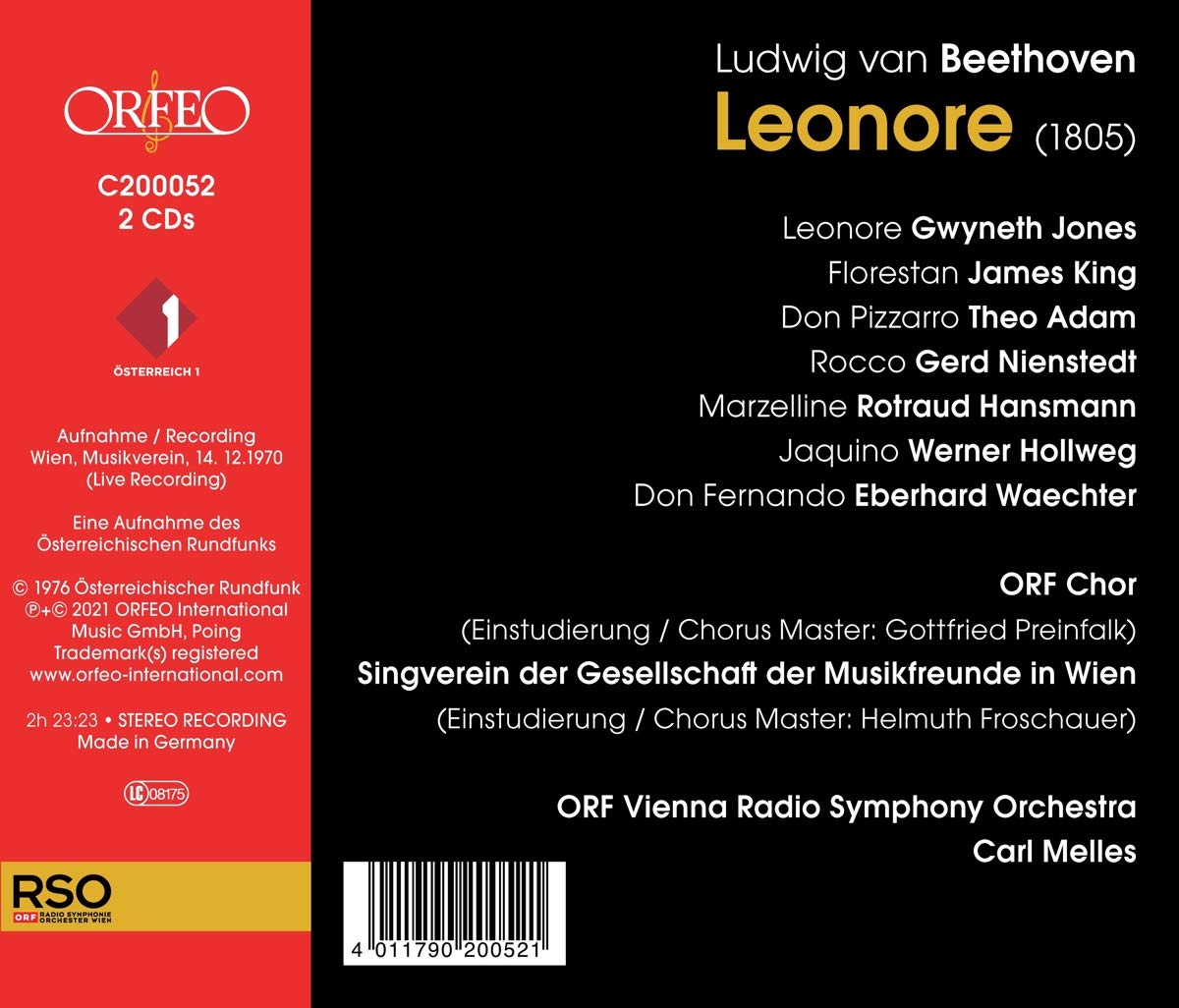 Carl Melles 베토벤: 오페라 '레오노레' (Beethoven: Leonore - 1805)  