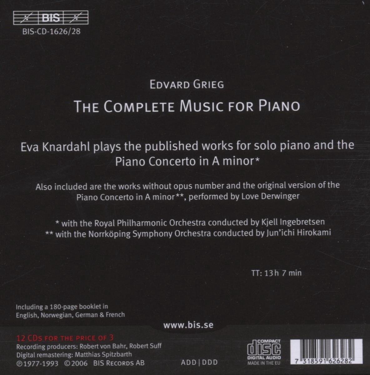 Eva Knardahl 그리그: 피아노 솔로 작품 전곡집 (Grieg: Complete Music for Piano)