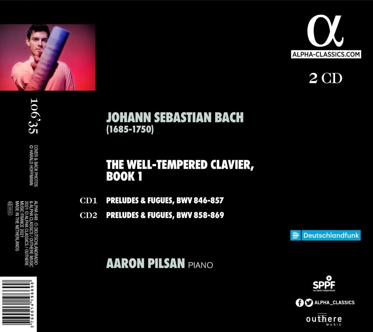 Aaron Pilsan 바흐: 평균율 클라비어곡집 1권 (J.S.Bach: The Well-Tempered Clavier Book I) 