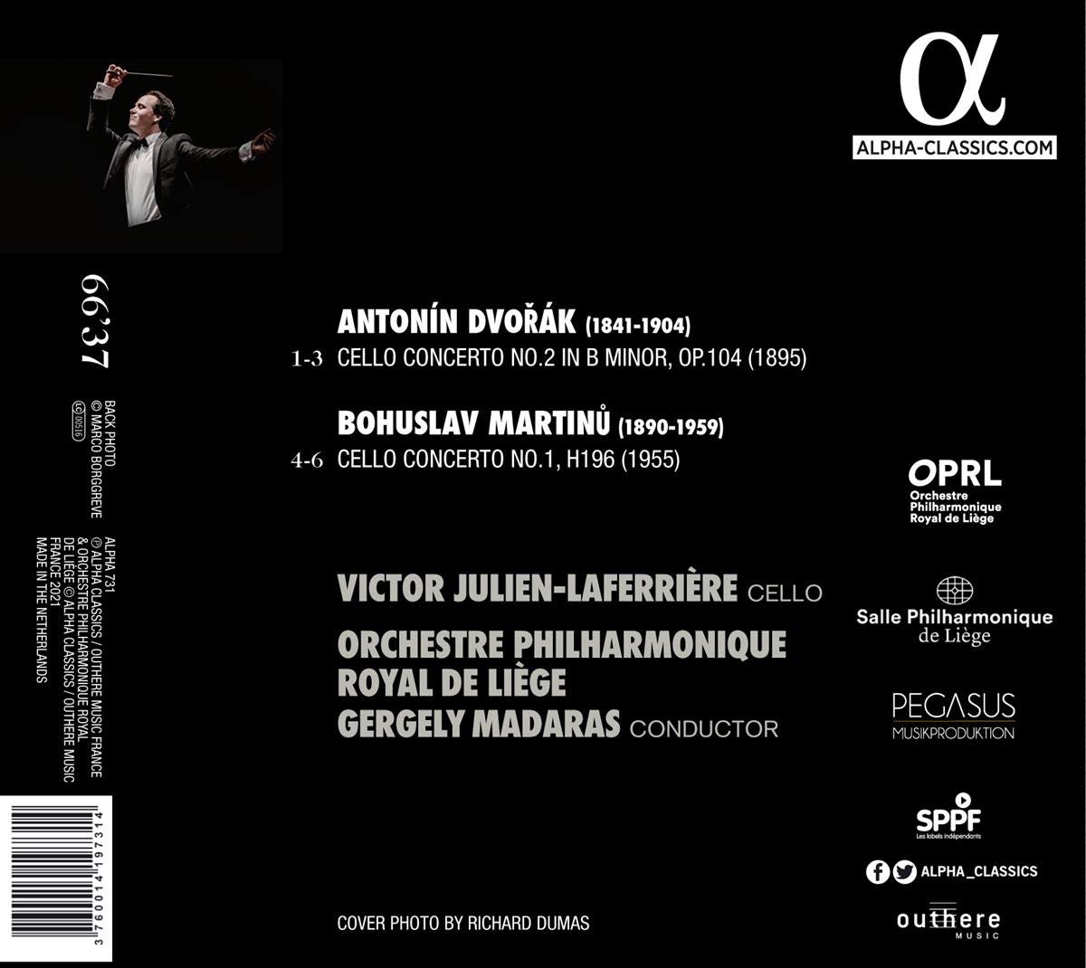Victor Julien-Laferriere 드보르작 / 마르티누: 첼로 협주곡 (Dvorak: Cello Concerto Op.104 / Martinu: Cello Concerto No.1 H.196)