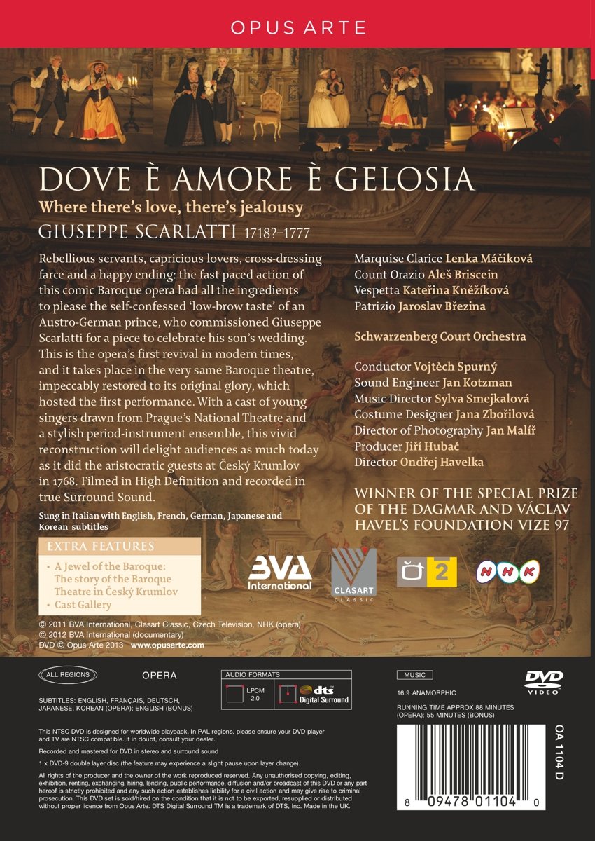Vojtech Spurny 스카를라티: 오페라 '사랑이 있는 곳에 질투가 있다' (Scarlatti : Dove e Amore e gelosia) 