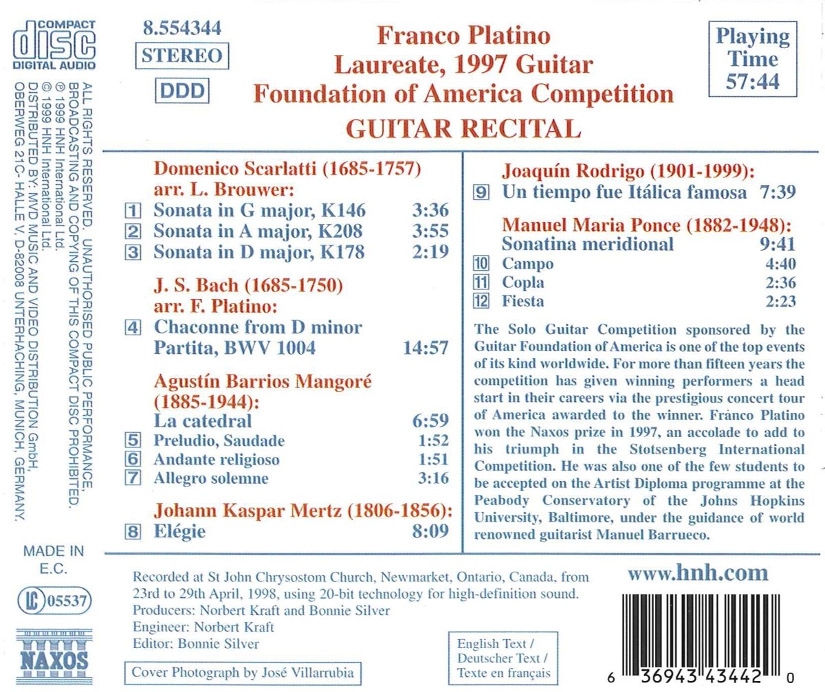 프랑코 플라티노 - 기타 리사이틀 (Franco Platino - Guitar Recital) 