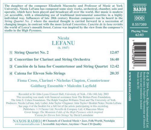 Nicholas Clapton 니컬라 르파누: 현악 사중주 2번 (Nicola LeFanu: String Quartet No.2) 