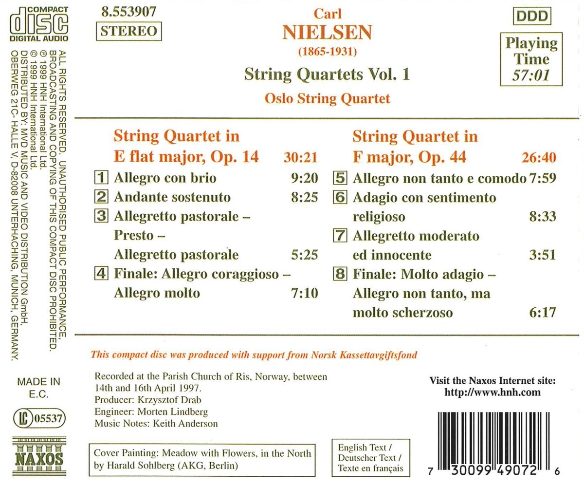 Oslo String Quartet 칼 닐센: 현악 사중주 1집 (Carl Nielsen : String Quartets Vol. 1) 