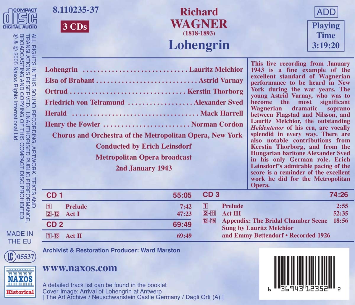Lauritz Melchior 바그너: 로엔그린 (Wagner: Lohengrin) 
