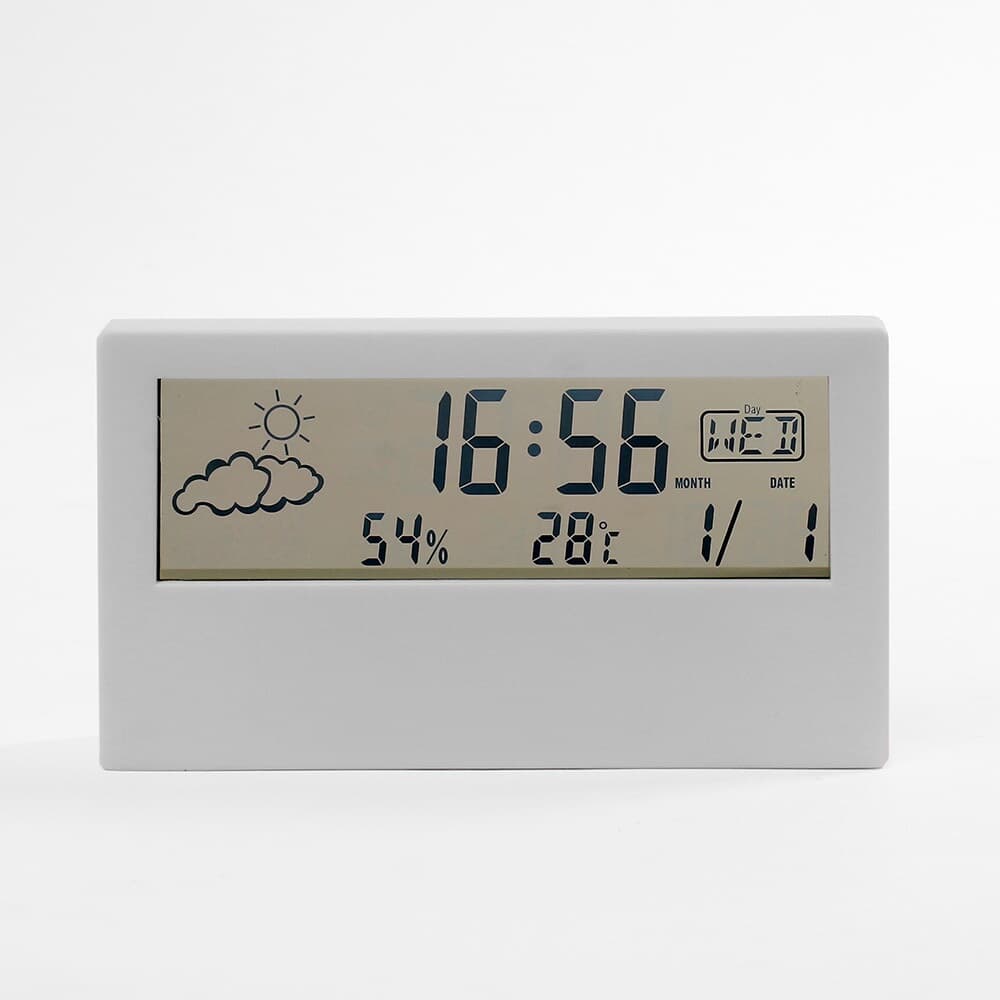 스탠드 날씨온도 디지털 탁상시계 무소음 알람시계