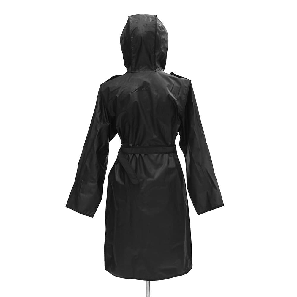 남녀공용 트렌치 레인코트(M) (블랙) 후드우비 비옷