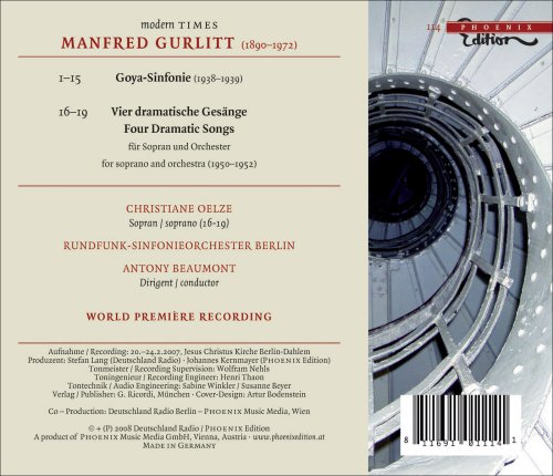 Antony Beaumont 만프레드 구를리트: 고야 교향곡, 4개의 극적인 노래 (Manfred Gurlitt : Goya Symphony, Vier dramatische Gesange) 